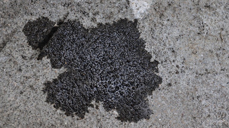 Oil stain on concrete