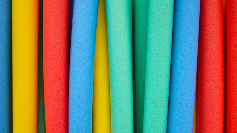 Pool noodles of different colors