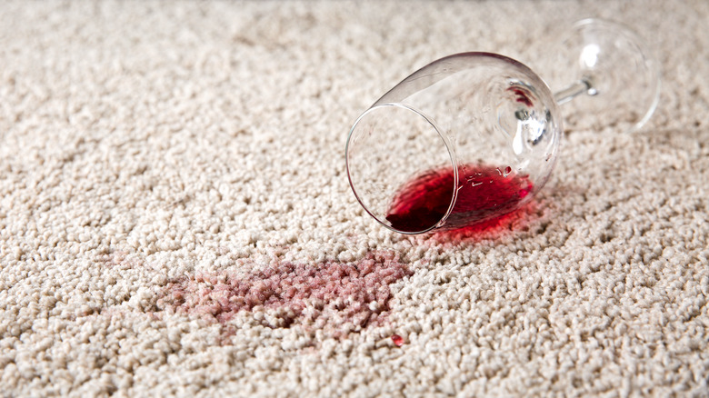 Red wine stain carpet